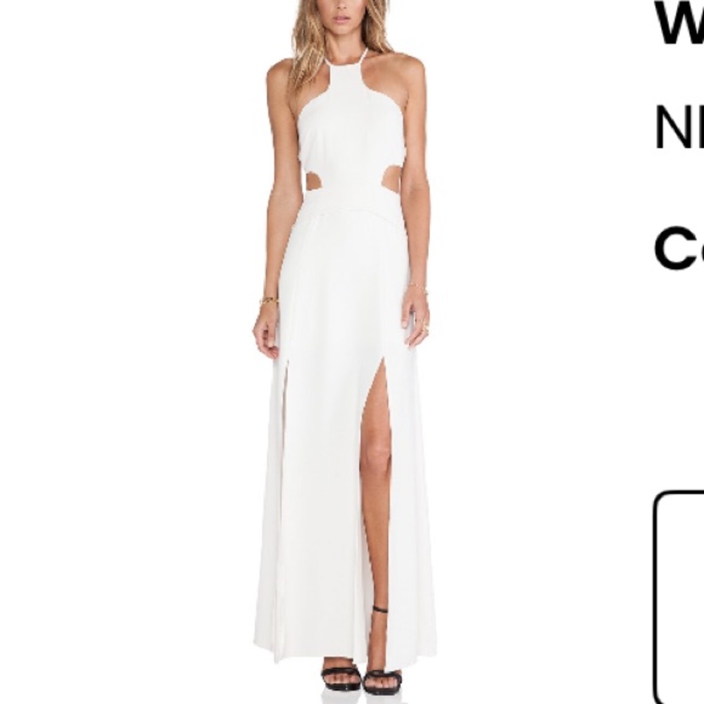 Revolve NBD Why Not Maxi in Ivory dress